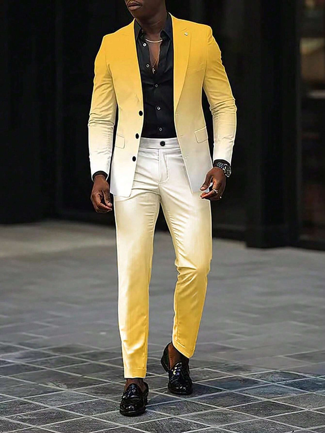 Homme  Gradient Color Suit Set - DUVAL