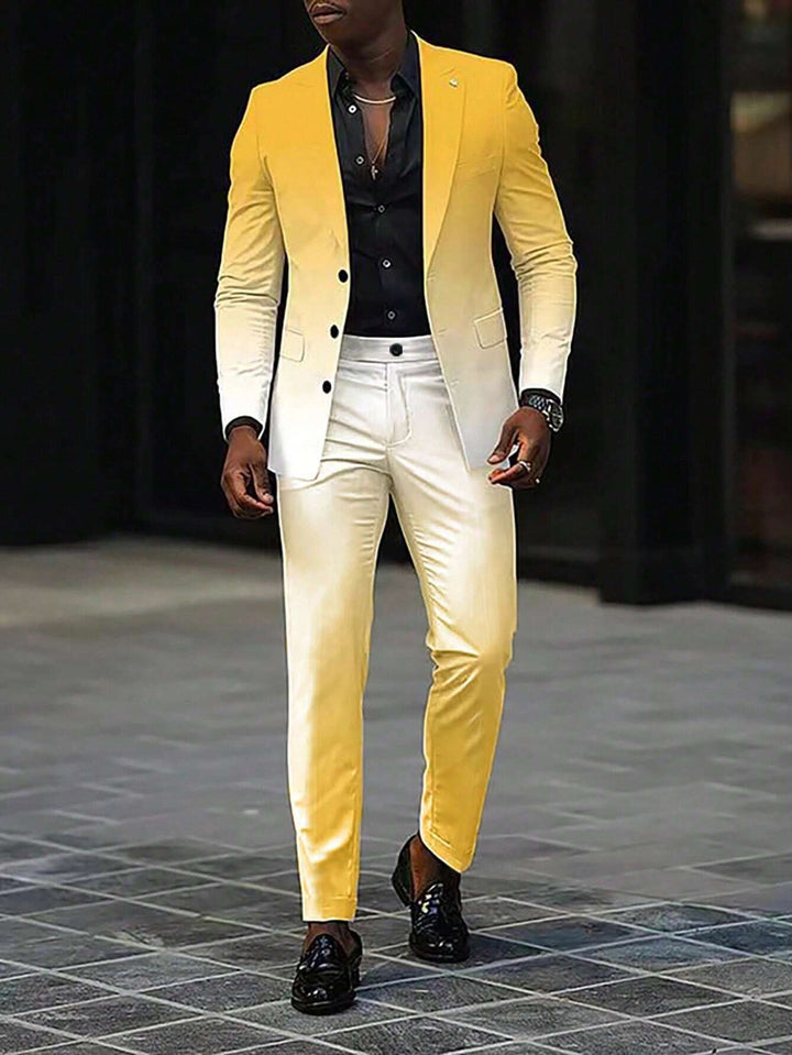 Homme  Gradient Color Suit Set - DUVAL