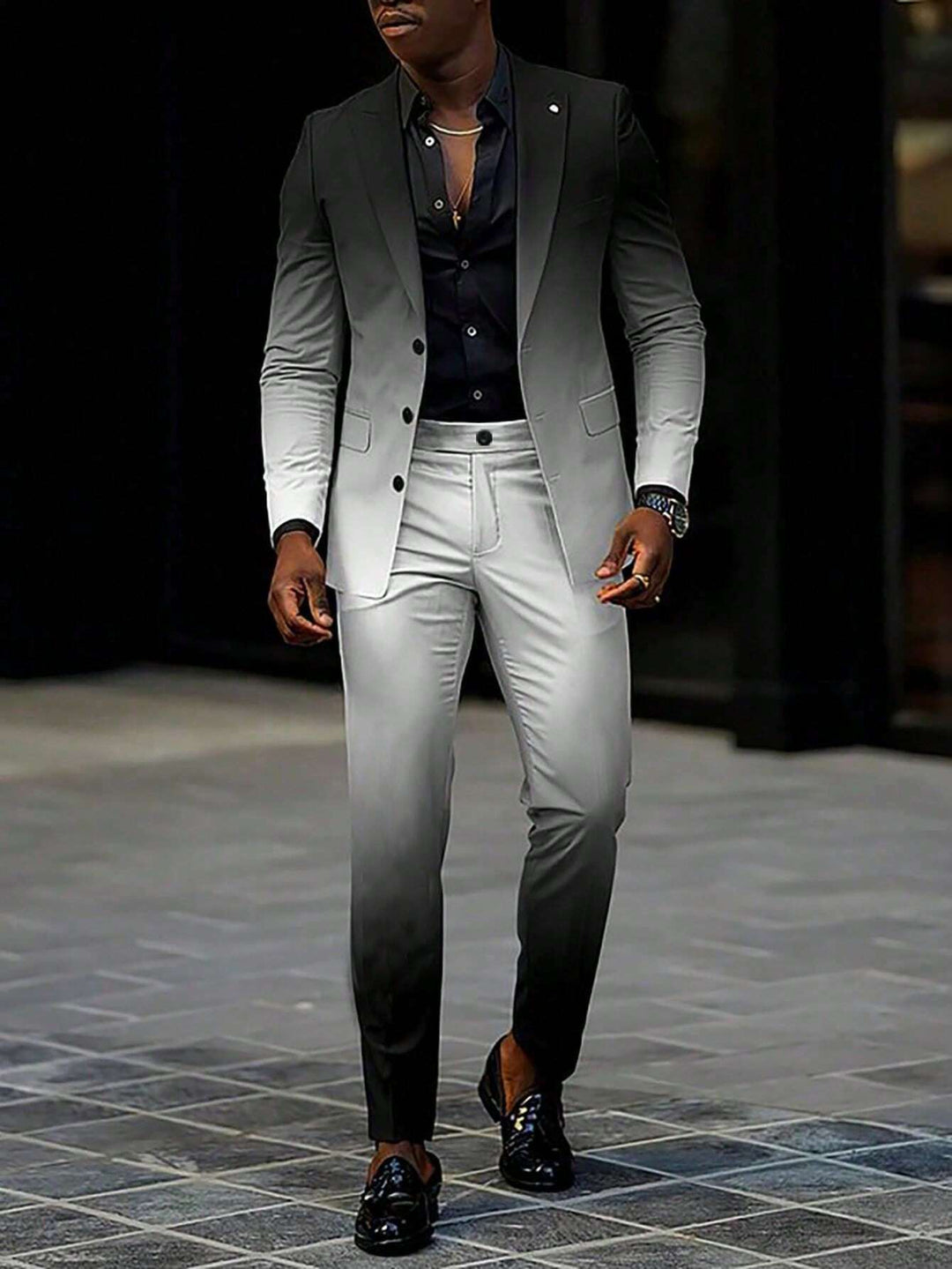 Homme  Gradient Color Suit Set - DUVAL