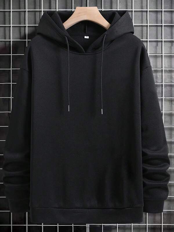 EMRG  Printed Long Sleeve Hooded Sweatshirt - DUVAL