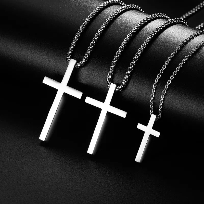 Cross Pendant Necklace Stainless Steel