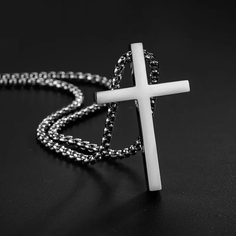 Cross Pendant Necklace Stainless Steel