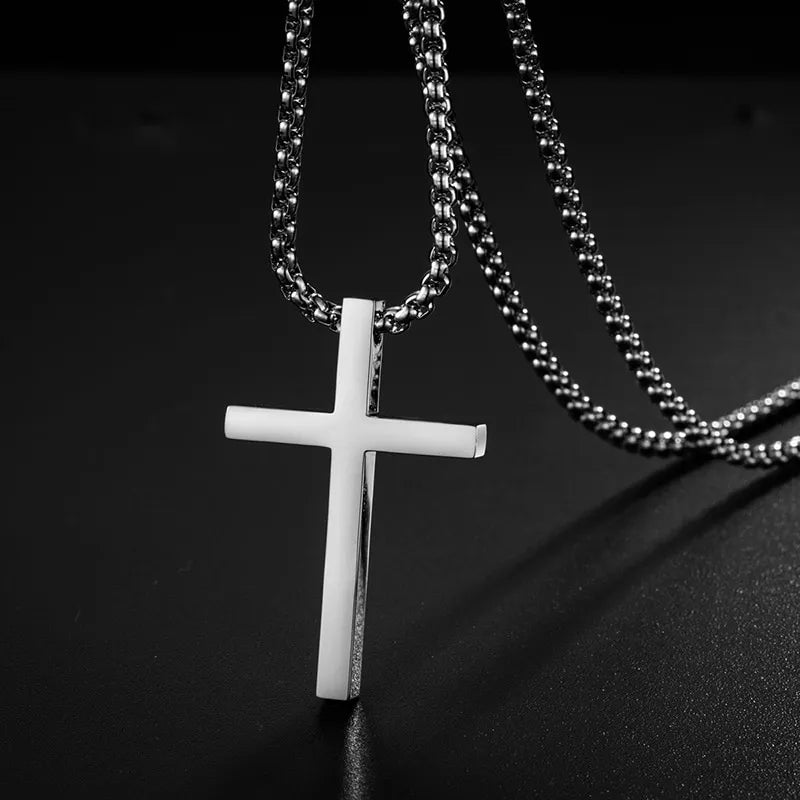 Cross Pendant Necklace Stainless Steel