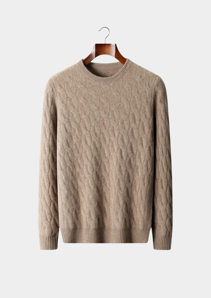 Premium Cashmere Cable Crewneck