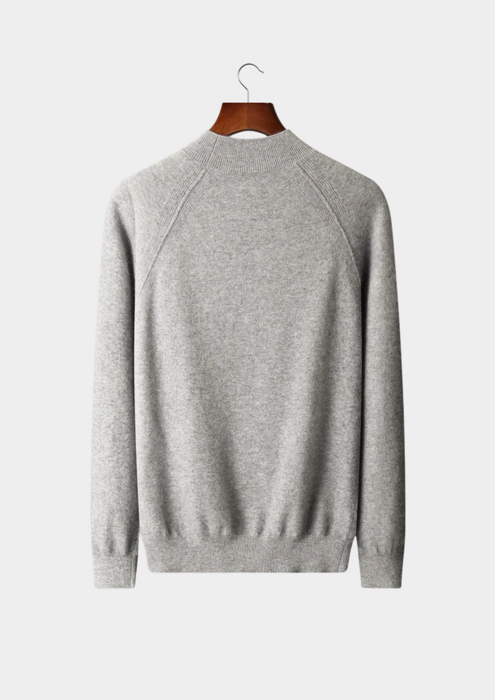 Pure Extra-Fine Merino Wool Raglan Mockneck