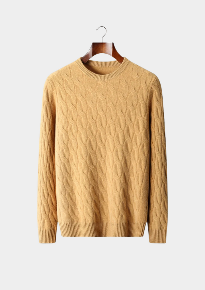 Premium Cashmere Cable Crewneck
