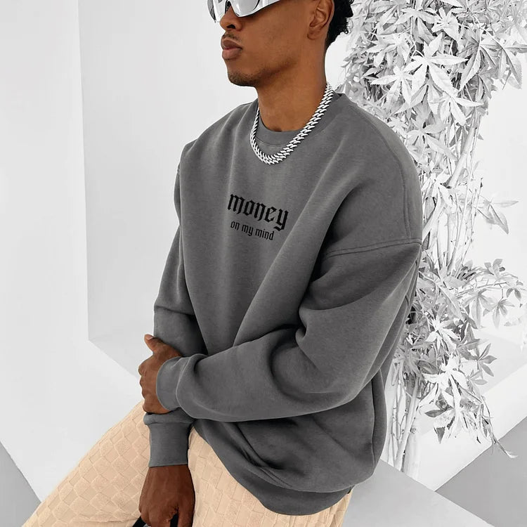 Oversize Money Print Sweatshirt