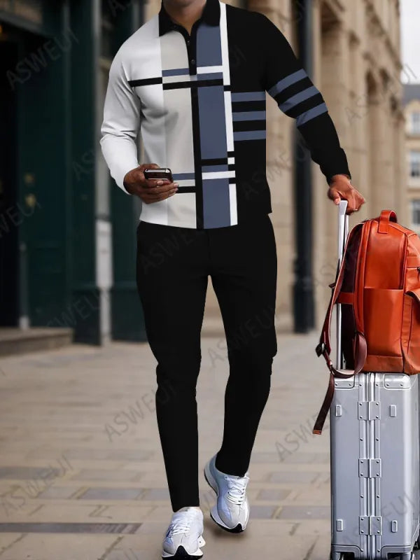 Long Sleeve Zipper Two-piece Set - DUVAL