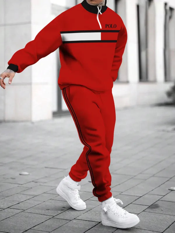 Long Sleeve Zipper Two-piece Set - DUVAL