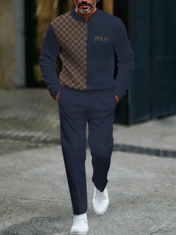 Long Sleeve Zipper Two-piece Set - DUVAL