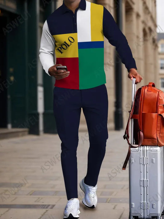 Long Sleeve Zipper Two-piece Set