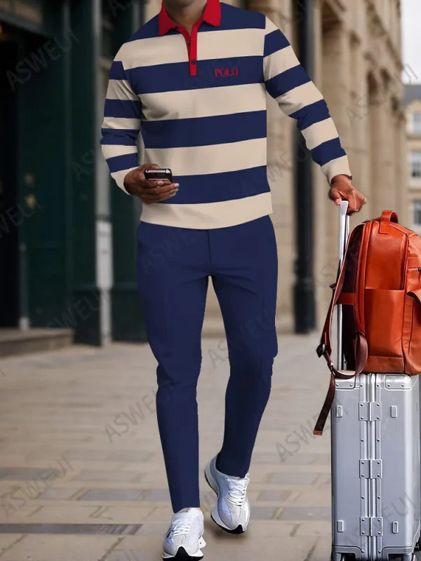 Long Sleeve Zipper Two-piece Set - DUVAL