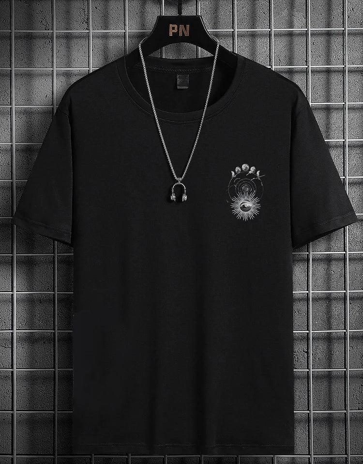 Biological Evolution With Cosmic Art Pattern T-Shirt - DUVAL