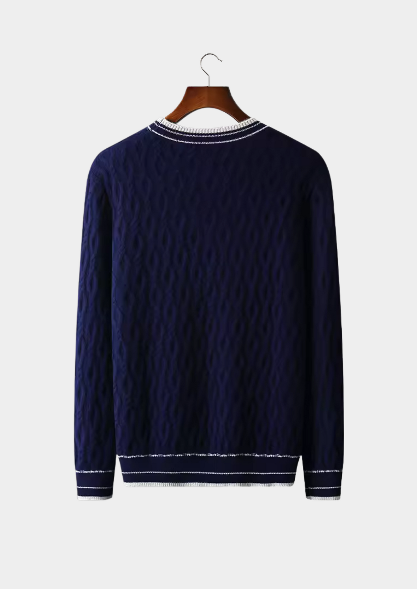 Pure Extra-Fine Merino Wool Jacquard Crewneck