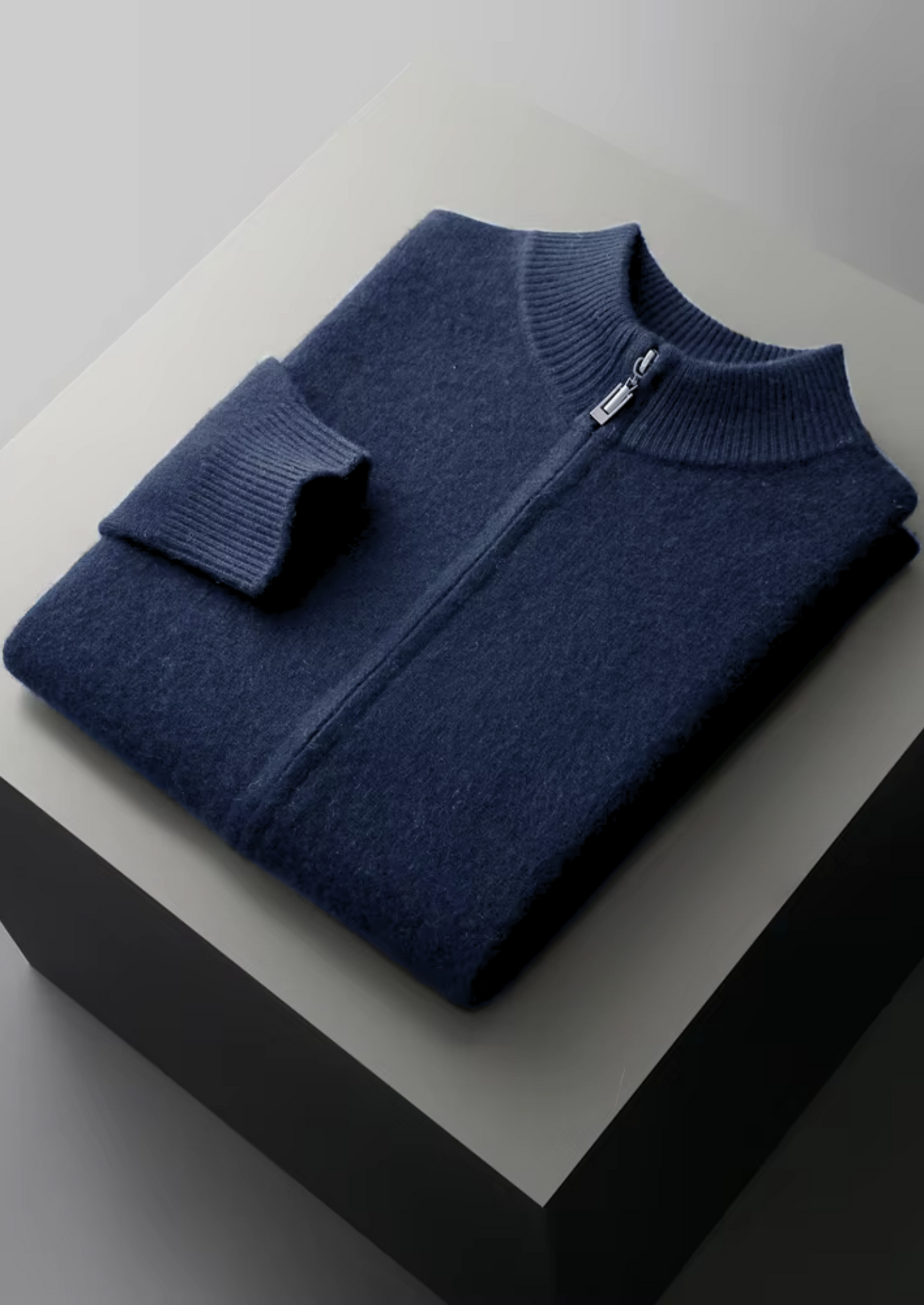 Pure Extra-Fine Merino Wool Navy Blue Luzzo Set