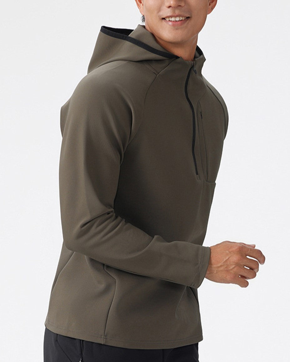 Terrain Trek Half-Zip Hoodie With Zip Pocket