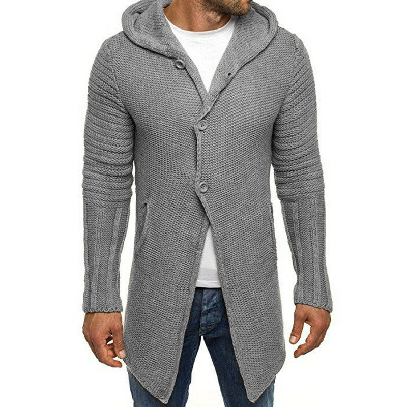 men's-hooded-long-sleeve-mid-length-knit-cardigan