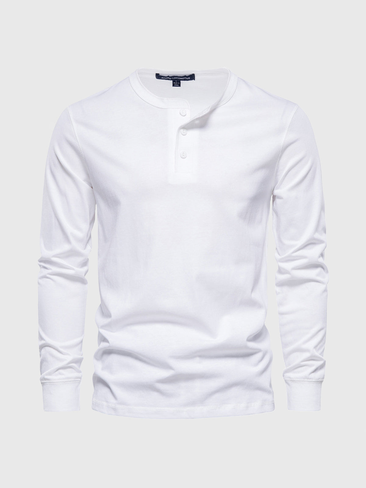 Classic Cotton long Sleeve Henley Shirt