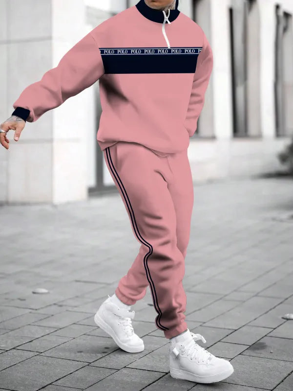 Long Sleeve Zipper Two-piece Set