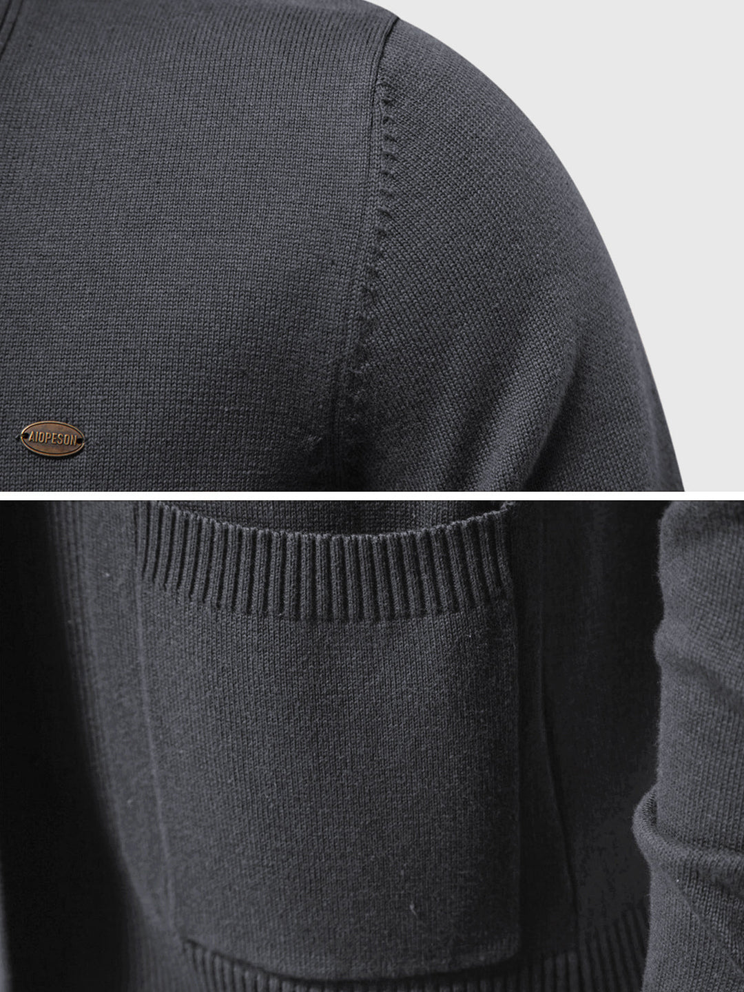 Knit Pocket Cardigan Sweater - DUVAL