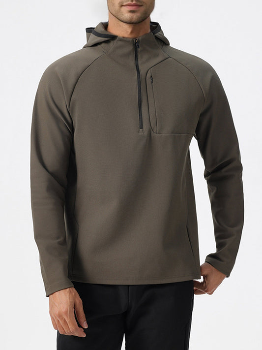 Terrain Trek Half-Zip Hoodie With Zip Pocket