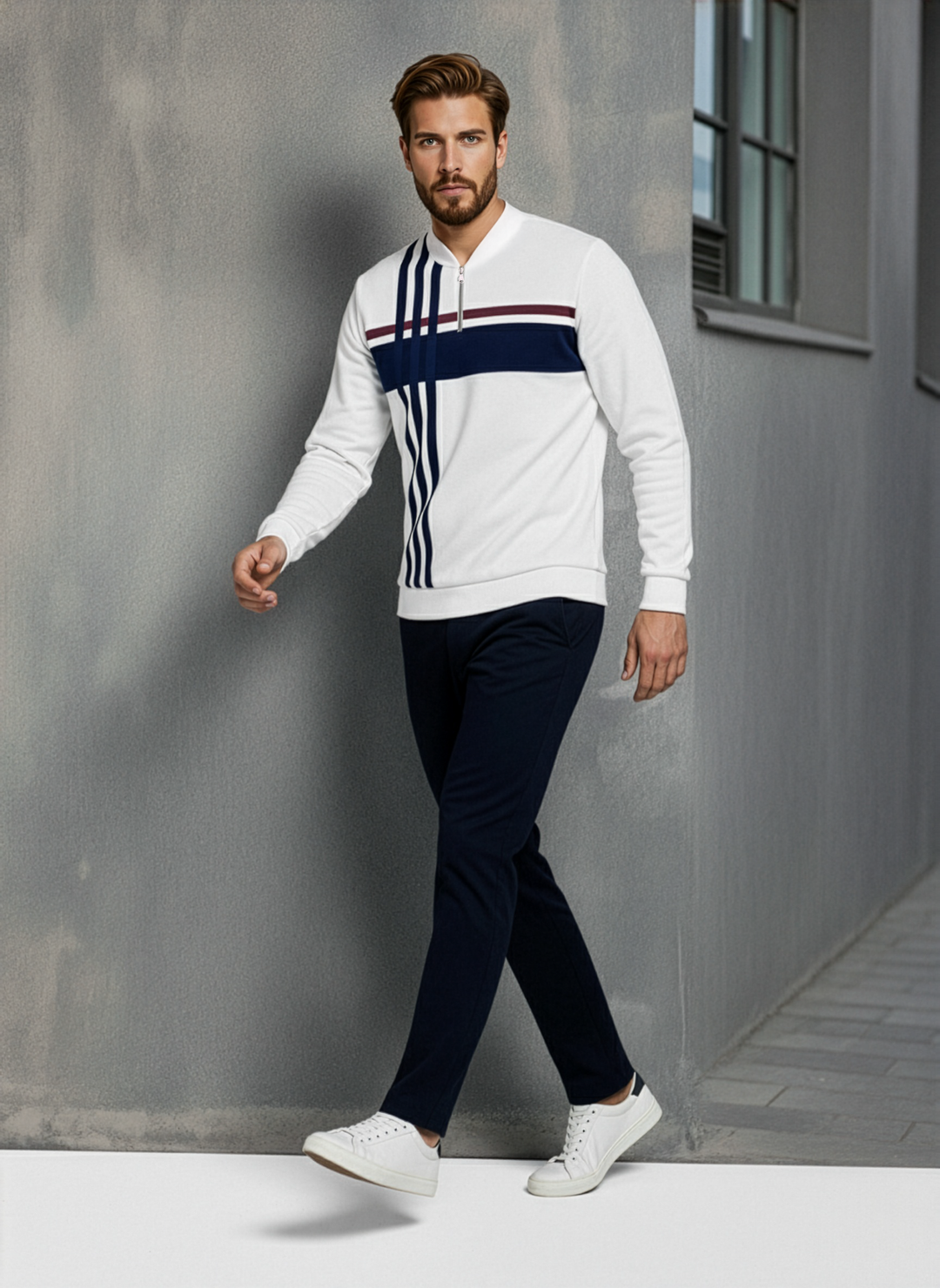 The Monaco Half-Zip Sweater Set - DUVAL