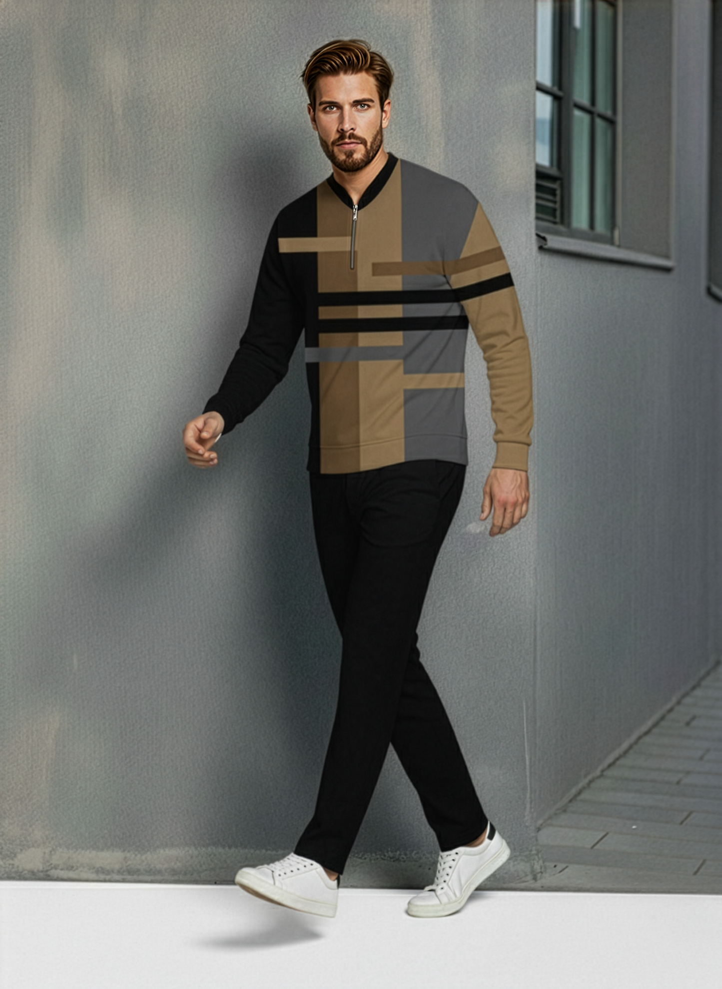 The Vanguard Half-Zip Sweater Set