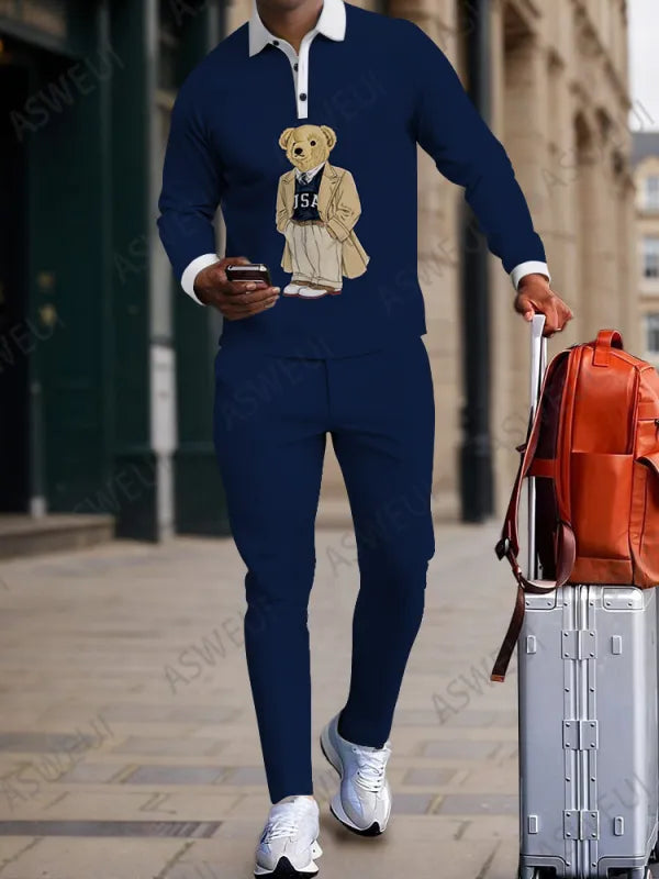 Long Sleeve Zipper Two-piece Set - DUVAL