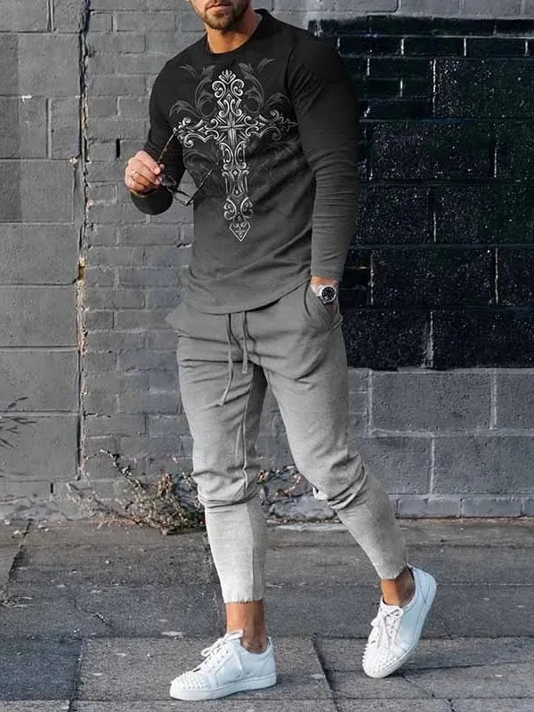 Long Sleeve Casual Two-piece Set - DUVAL