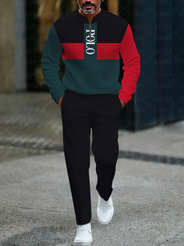 Long Sleeve Zipper Two-piece Set - DUVAL