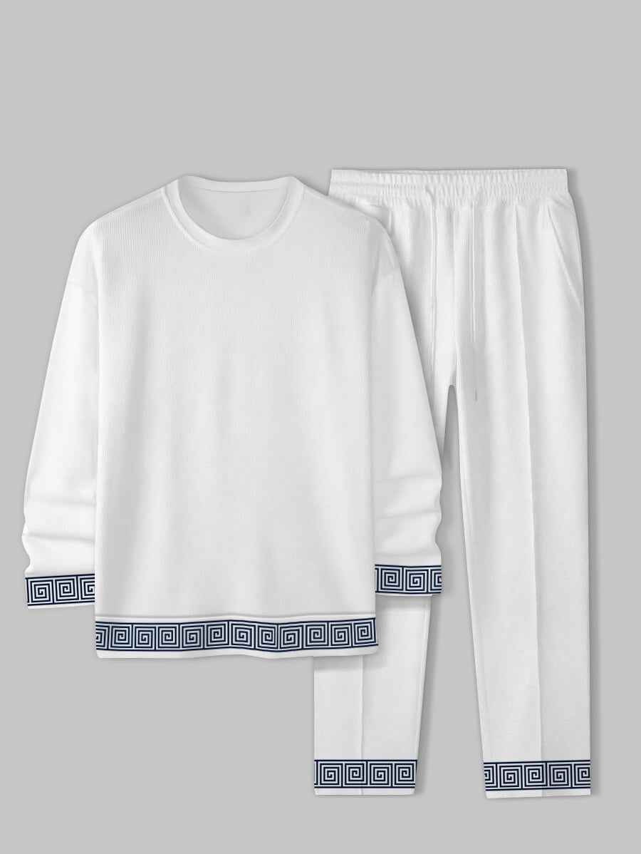 Long Sleeve Casual Two-piece Set - DUVAL