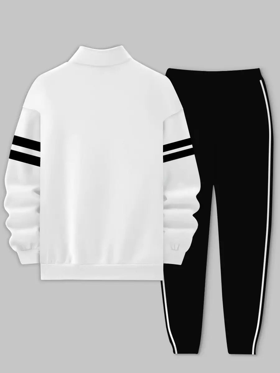 Relaxed Zipper Long Sleeve Two Piece Set - DUVAL