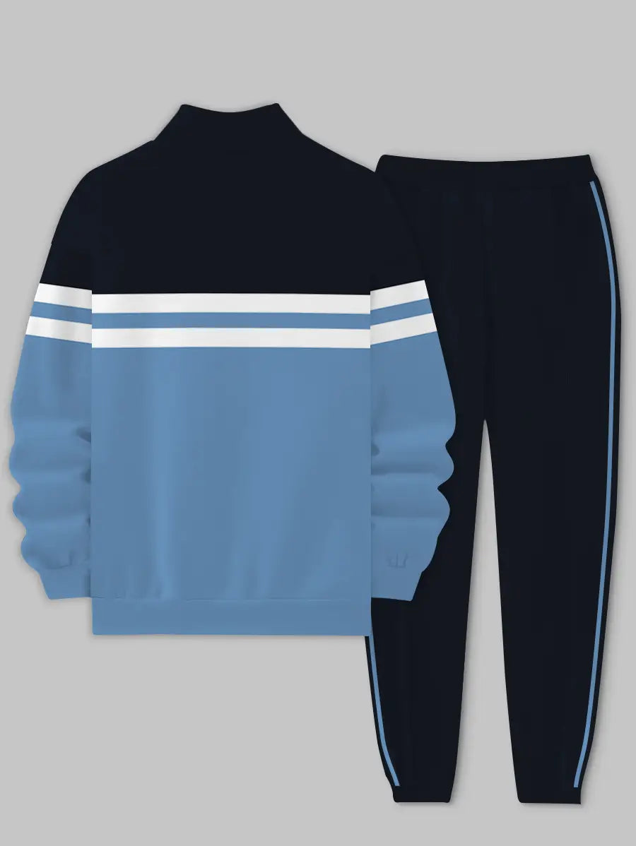 Relaxed Zipper Long Sleeve Two Piece Set - DUVAL