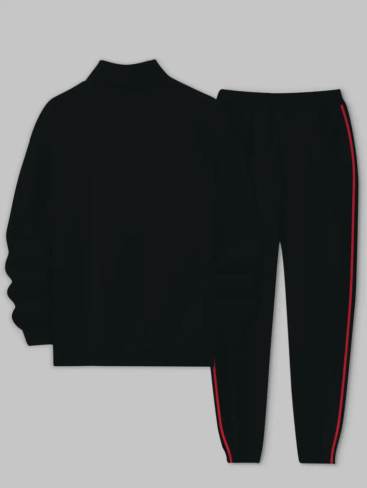 Relaxed Zipper Long Sleeve Two Piece Set - DUVAL