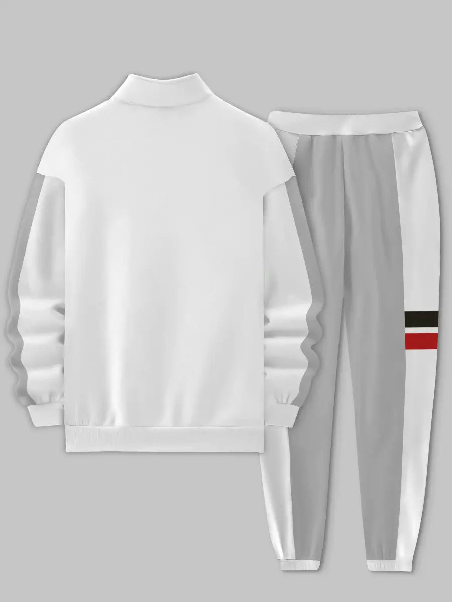 Relaxed Zipper Long Sleeve Two Piece Set - DUVAL