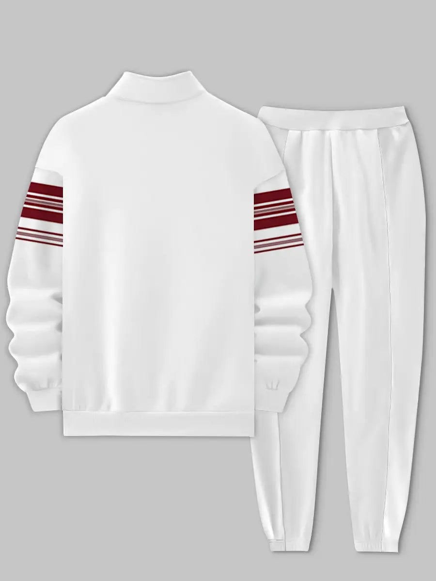 Relaxed Zipper Long Sleeve Two Piece Set - DUVAL