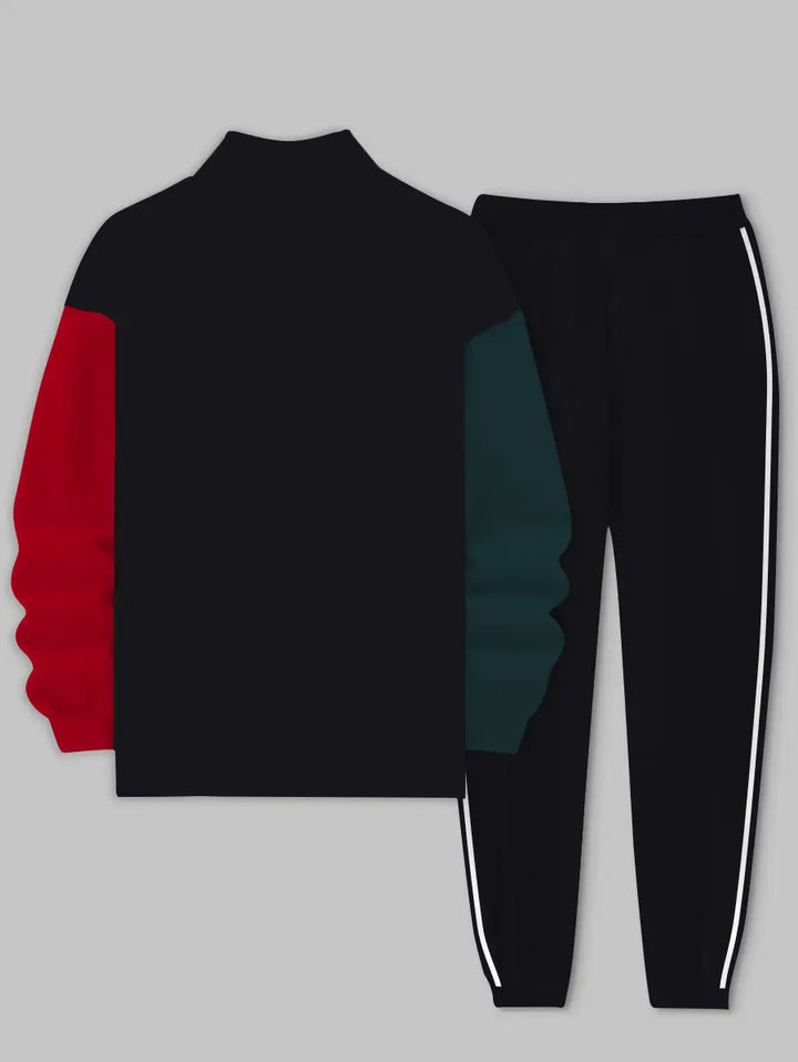 Relaxed Zipper Long Sleeve Two Piece Set - DUVAL