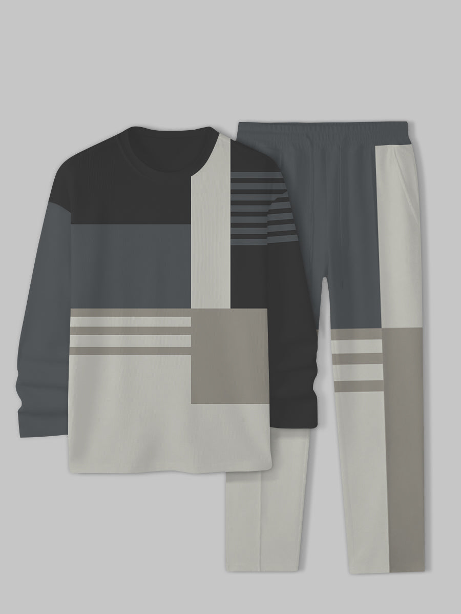 Long Sleeve Casual Two-piece Set - DUVAL