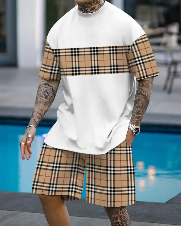 Short Sleeve Casual Two-piece Set - DUVAL