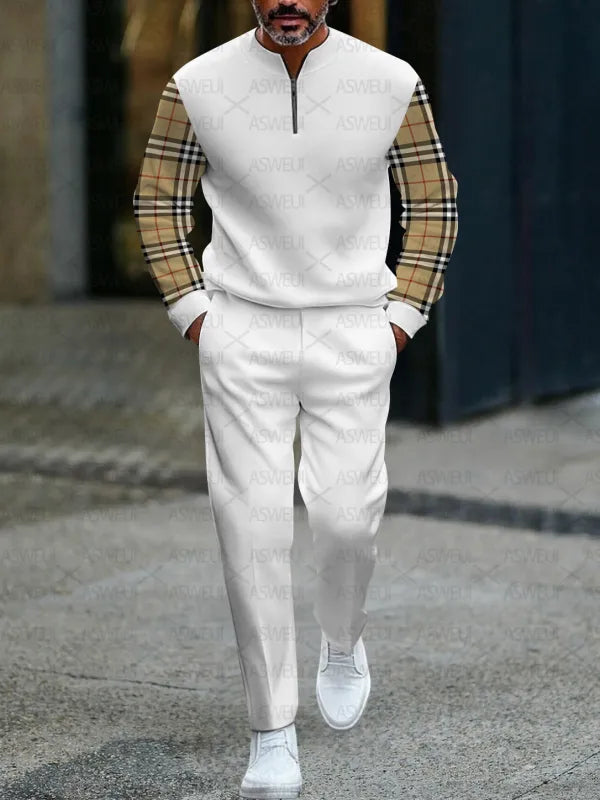 Long Sleeve Zipper Two-piece Set - DUVAL