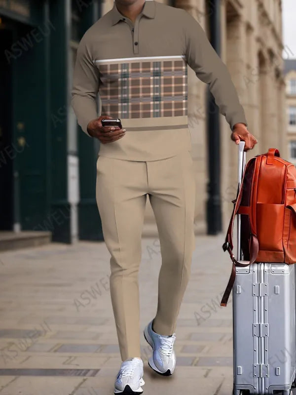 Long Sleeve Zipper Two-piece Set - DUVAL