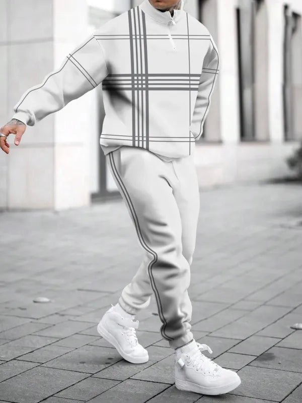 Long Sleeve Zipper Two-piece Set - DUVAL