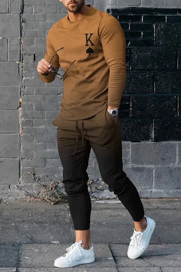 Long Sleeve Casual Two-piece Set - DUVAL