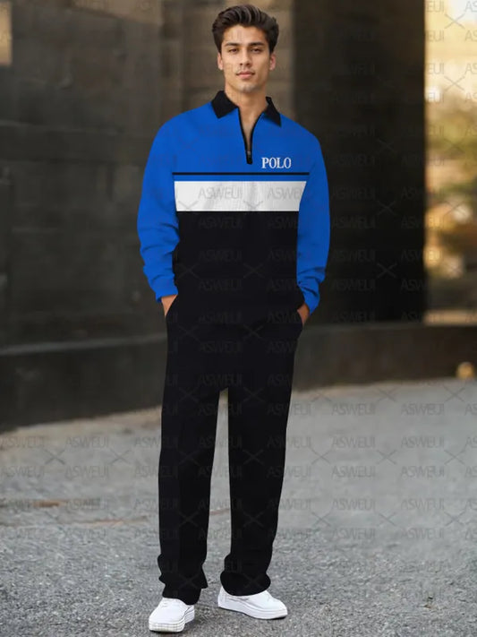 Long Sleeve Zipper Two-piece Set