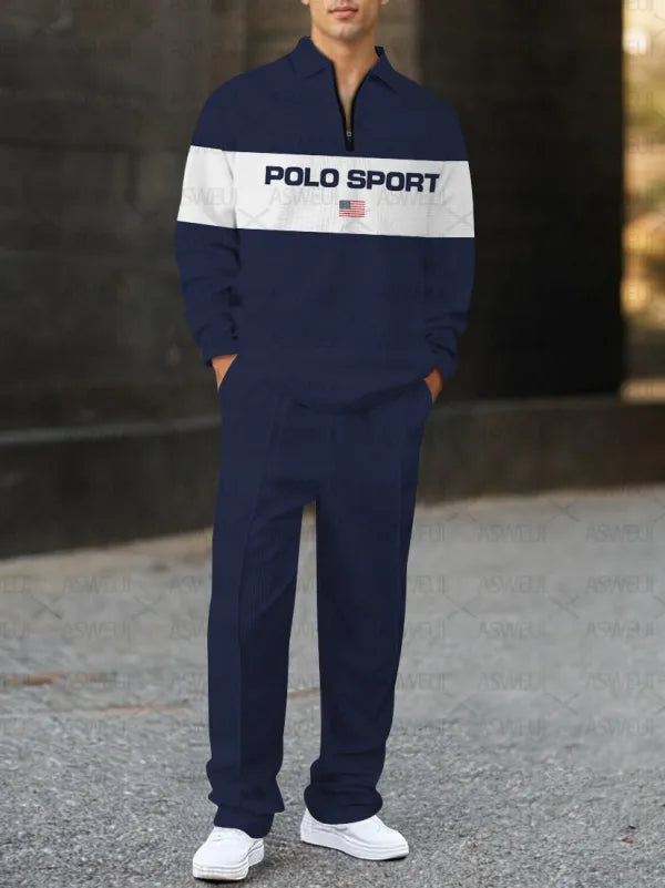 Long Sleeve Zipper Two-piece Set - DUVAL