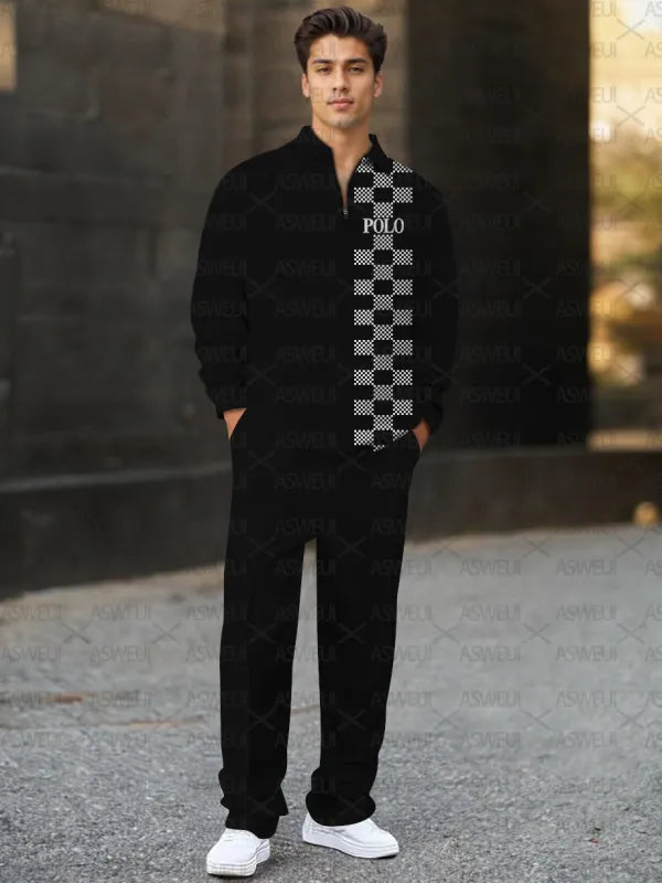 Long Sleeve Zipper Two-piece Set - DUVAL