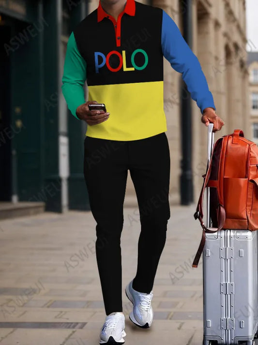 Long Sleeve Zipper Two-piece Set