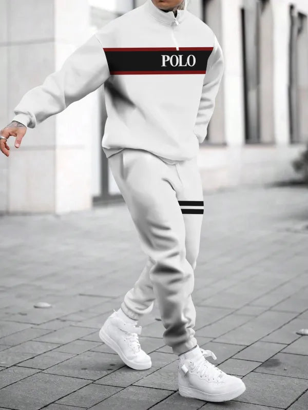 Long Sleeve Zipper Two-piece Set - DUVAL