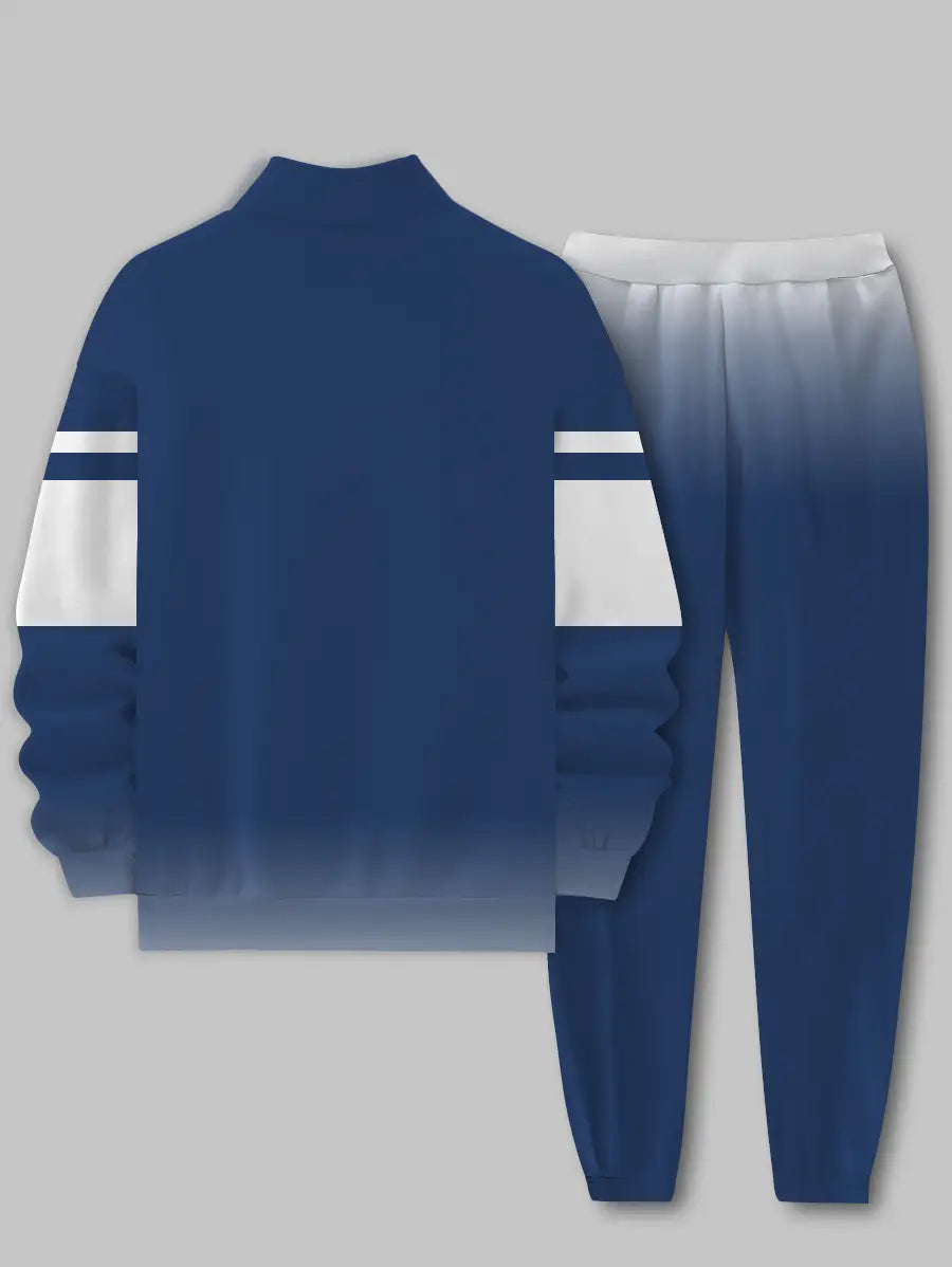 Relaxed Zipper Long Sleeve Two Piece Set - DUVAL