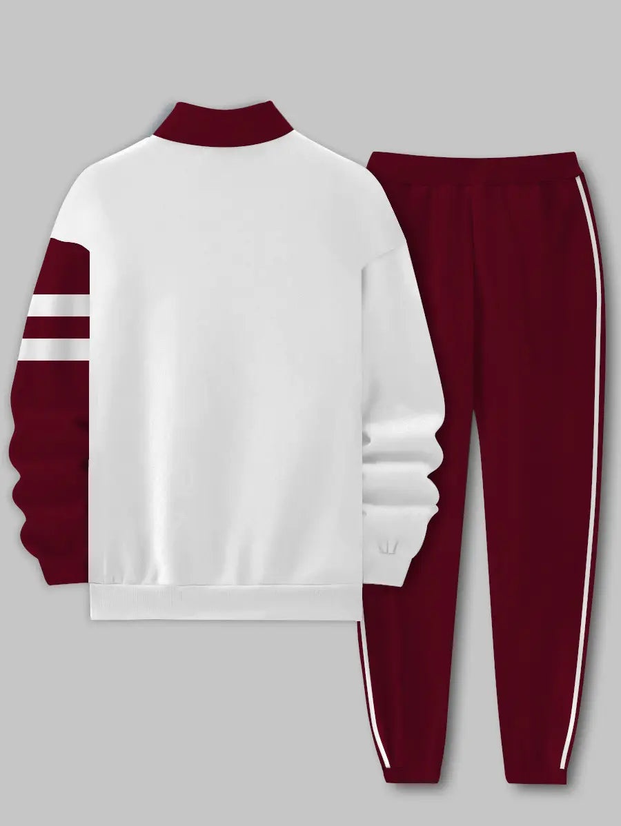 Relaxed Zipper Long Sleeve Two Piece Set - DUVAL